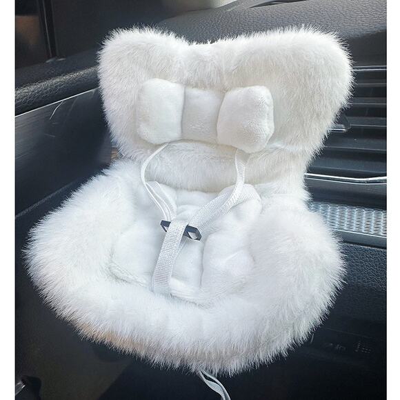 NEW Labubu 17cm keychain cute doll seats - white - Picture 1 of 1